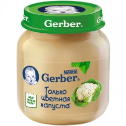 Пюре, Gerber (Гербер) 130 г цветная капуста с 4 мес