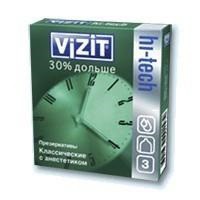 Презервативы, Vizit (Визит) 3 шт хай-тек 30% дольше с кольцами с анестетиком