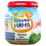 Пюре, Фрутоняня 100 г кролик рис брокколи с 8 мес